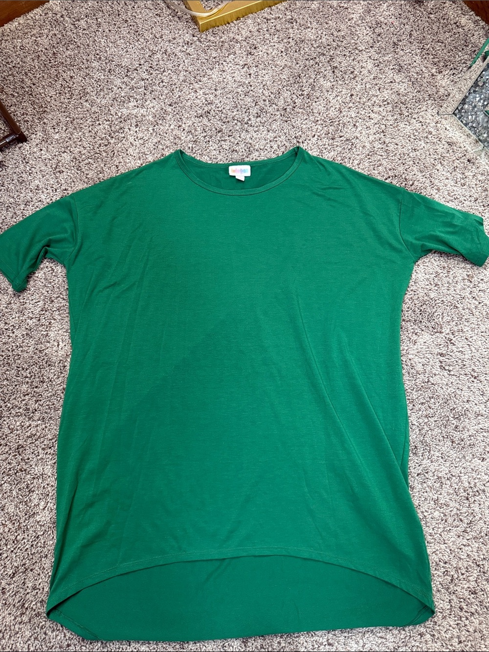 LuLaRoe Men's Solid Emerald Green Short Sleeve Tee